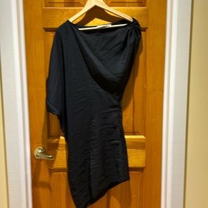 Zara black Asymmetrical dress with New tag